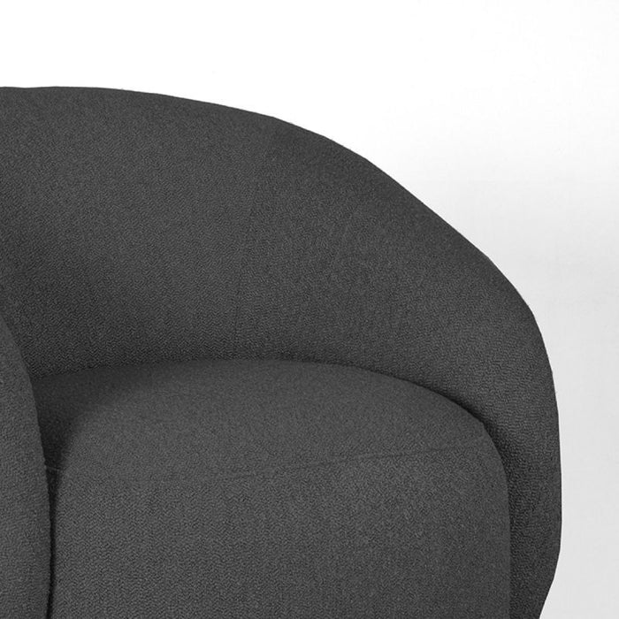 Fauteuil Alby 1-Zits Antraciet Chic Bouclé